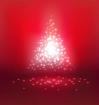 Abstract magic  Light on red background for Christmas Stock Illustration