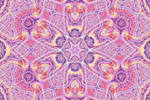 Abstract magic occultism esoteric mandala. Six sided star shape. Illustrazione stock