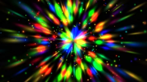 Abstract of magic portal warp or hyperspace motion rainbow color explosions Stock Footage 146434601