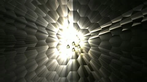 Abstract magic ray in hex field Stock Footage 20699815