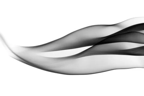 Abstract magic smoke waves over the white background Foto stock