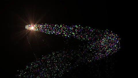 Abstract magic trail animation. Glowing Magic Particle Trail Stream Animation Vídeos de archivo 312348979