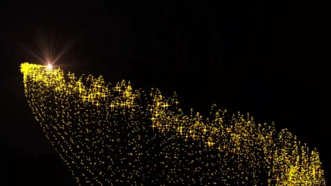 Abstract magic trail animation. Glowing Magic Particle Trail Stream Animation Stock Footage 312349013