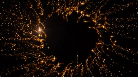 Abstract magic trail animation. Glowing Magic Particle Trail Stream Animation Stock Footage 312349025