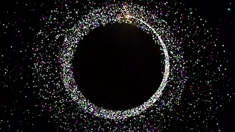 Abstract magic trail animation. Glowing Magic Particle Trail Stream Animation Stock Footage 312349060