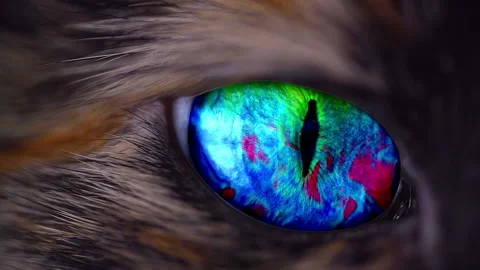 Abstract Magical Cat eye Video stock 143806728