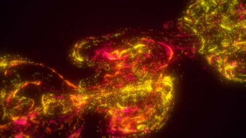 Abstract magical space stylish animated frame with fluid particle simulation. Stock Footage 249680087