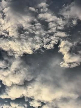 Abstract Mammatus Cloud Texture In Dramatic Sky Stock Photos