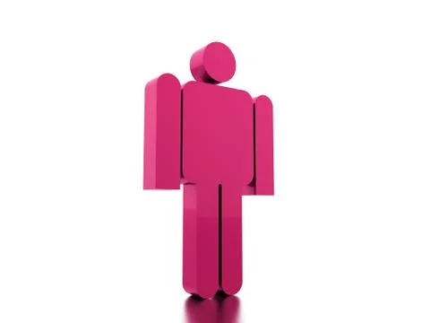 Abstract man figure rendered on white background Stock Illustration