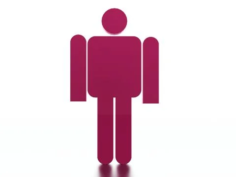 Abstract man figure rendered on white background Stock Illustration