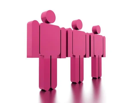 Abstract man figure rendered on white background Stock Illustration