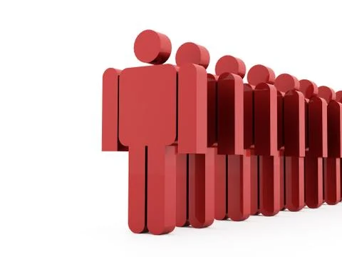Abstract man figure rendered on white background Stock Illustration
