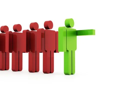 Abstract man figure rendered on white background Stock Illustration
