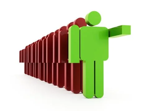 Abstract man figure rendered on white background Stock Illustration