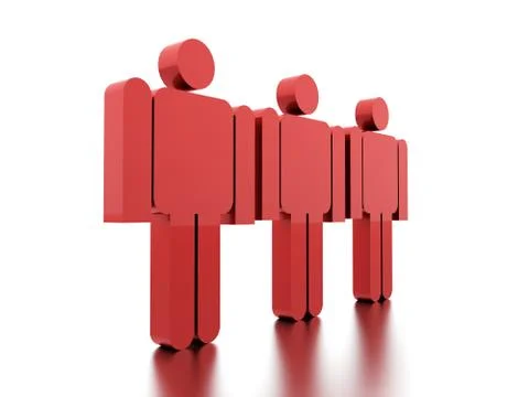 Abstract man figure rendered on white background Stock Illustration