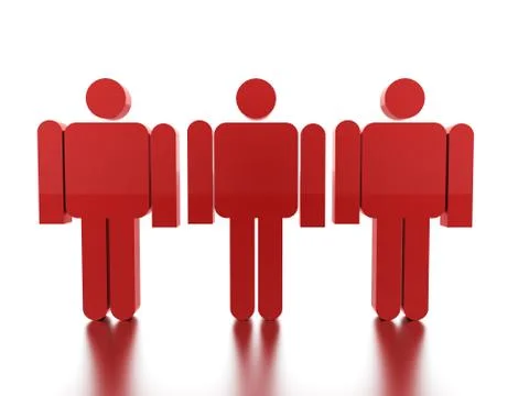 Abstract man figure rendered on white background Stock Illustration