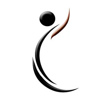 Abstract man logo symbol Stock Illustration