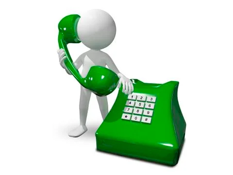 Abstract man with phone Stock Illustration