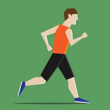 Abstract man running Stock Illustration