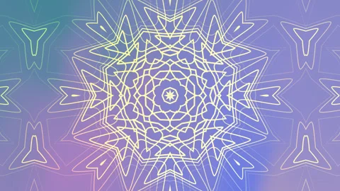 Abstract Mandala Design on a Delicate Gradient Background Stock Footage 301622818