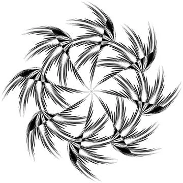 Abstract mandala design element. Chaotic motion shape. 스톡 일러스트