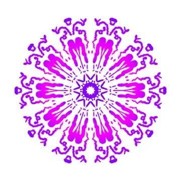 Abstract mandala. Digital design with funky lines Stock Illustration