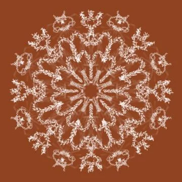 Abstract mandala. Digital design with funky lines Stock Illustration