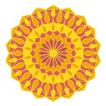 Abstract mandala ornament. Doodle pattern. Vector illustration. 스톡 일러스트