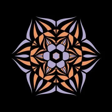 Abstract mandala ornament. Doodle pattern. Vector illustration. Stock Illustration