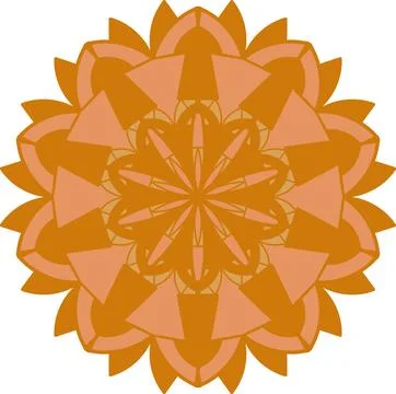 Abstract mandala ornament. Doodle pattern. Vector illustration. Stock Illustration