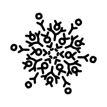 Abstract mandala ornament. Snowflake pattern. Black and white authentic 스톡 일러스트