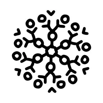 Abstract mandala ornament. Snowflake pattern. Black and white authentic Stock Illustration