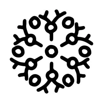 Abstract mandala ornament. Snowflake pattern. Black and white authentic 스톡 일러스트