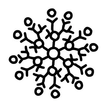 Abstract mandala ornament. Snowflake pattern. Black and white authentic Stock Illustration