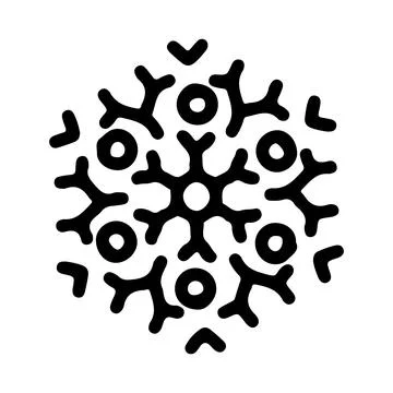 Abstract mandala ornament. Snowflake pattern. Black and white authentic Stock Illustration
