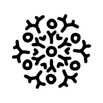 Abstract mandala ornament. Snowflake pattern. Black and white authentic 스톡 일러스트