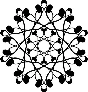 Abstract mandala pattern. Round ornament design. Stock Illustration