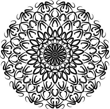Abstract mandala pattern. Round ornament design. Stock Illustration