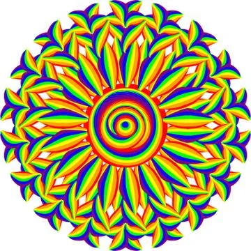 Abstract mandala pattern. Round ornament design. Stock Illustration