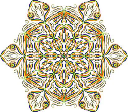 Abstract mandala pattern. Round ornament design. 스톡 일러스트