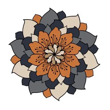 Abstract mandala pattern, vector illustration. Bright ornament. Graphic desig Illustrazione stock