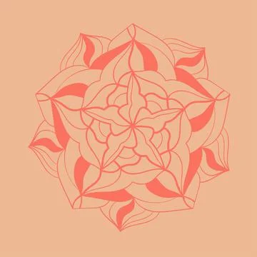Abstract mandala pattern, vector illustration. Bright ornament. Graphic desig 스톡 일러스트
