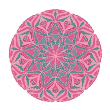 Abstract mandala pattern, vector illustration. Bright ornament. Graphic desig Stock Illustration