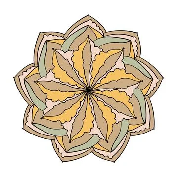 Abstract mandala pattern, vector illustration. Bright ornament. Graphic desig Stock Illustration