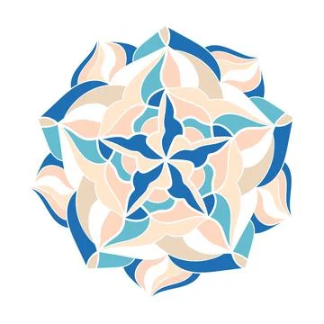 Abstract mandala pattern, vector illustration. Bright ornament. Graphic desig Illustrazione stock