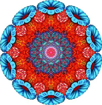 Abstract mandala shape illustrative vector design Stock Illustration
