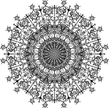 Abstract mandala. Vintage decorative element in circle. Round pattern with in Stock Illustration