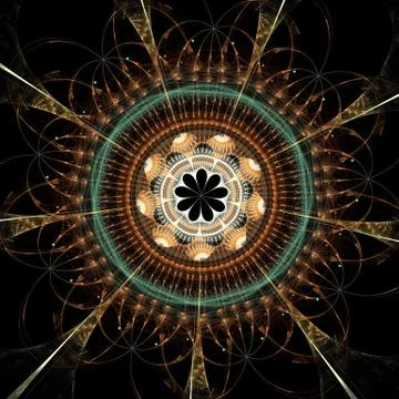 Abstract mandala wheel Stock Illustration