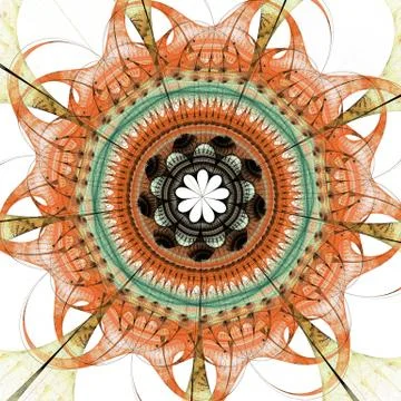 Abstract mandala wheel Stock Illustration