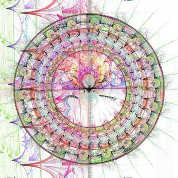 Abstract mandala wheel Stock Illustration